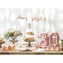 Banner Happy Birthday Rosa Guld - 16.5x62cm