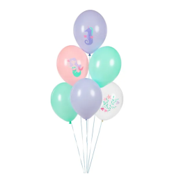Balloner Havfrue Mix - 6stk