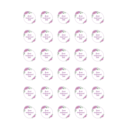 Luksus Sukkerprint Konfirmand Lilla �3,8 - 30stk