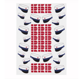 Klistermrker Studenterhue Bl - 52stk