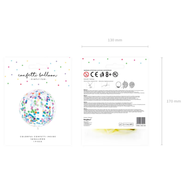 Konfetti Ballon Mix - 1m