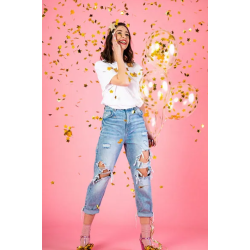 Konfetti Ballon Happy New Year Guld - 3stk