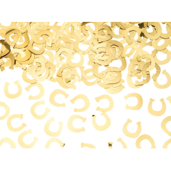 Konfetti Hestesko Guld - 15g