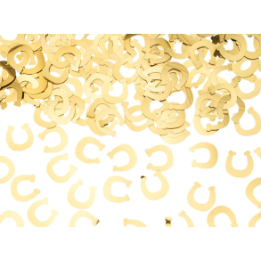 Konfetti Hestesko Guld - 15g