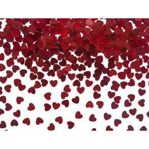 Konfetti Hjerter Rd 5mm - 30g