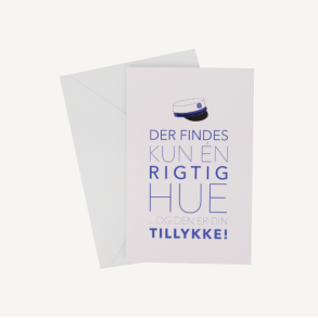 Kort Studenterhue Bl - 11x17cm