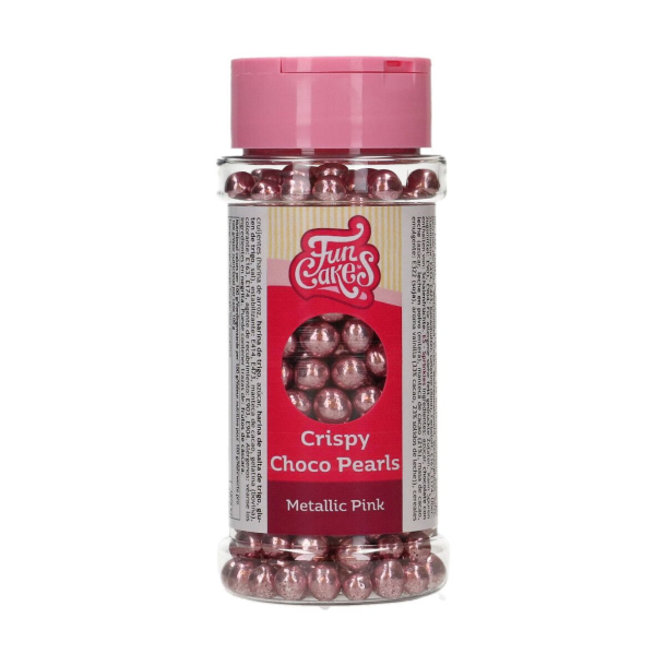 FunCakes Krymmel Crispy Choco Pearls Metallic Pink - 60g