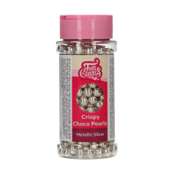 FunCakes Krymmel Crispy Choco Pearls Metallic Silver - 60g