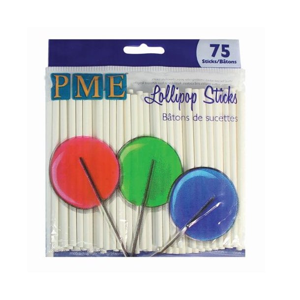 PME Lollipop Sticks 9,5cm - 75stk