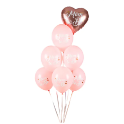Balloner Mom To Be Lyserd - 6stk
