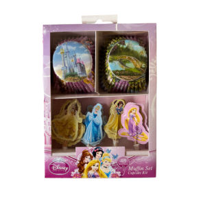 Muffinsforme & Cake Topper Disney Princesser - 48stk