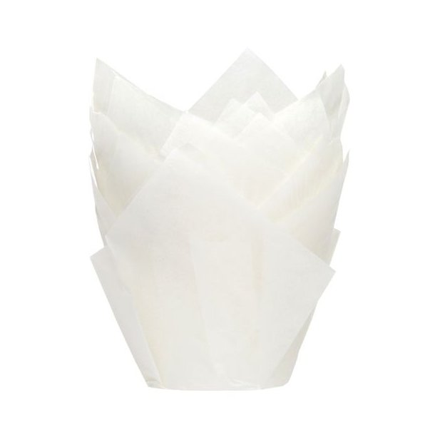 House Of Marie Muffinsform Tulip White - 36stk