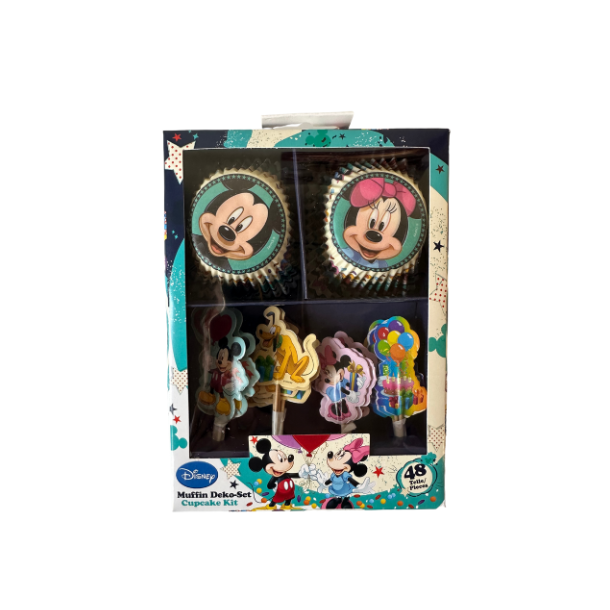 Muffinsforme &amp; Cake Topper Mickey Mouse - 48stk