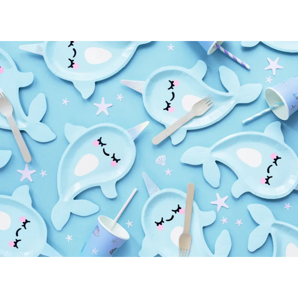 Tallerkner Narhval 18,5x29 cm - 6stk