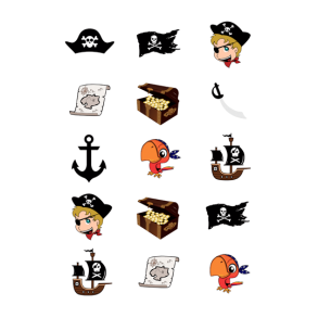 Luksus Sukkerprint Pirat 5 - 15stk