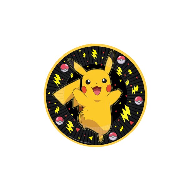 Tallerkner Pikachu 23 - 8stk