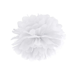 Pompom Hvid - 35cm
