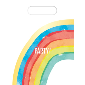 Plastikposer Regnbue - 6stk
