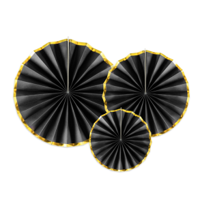 Rosetter Sort & Guld - 3stk