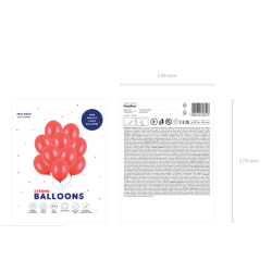 Balloner Kraftige Metallisk Rd 30 cm - 10stk