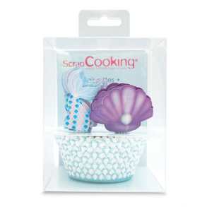 ScrapCooking Muffinsforme & Cake Topper - Havfrue St
