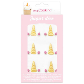 ScrapCooking Sukkerdekoration Unicorn Horn & �re - 6stk