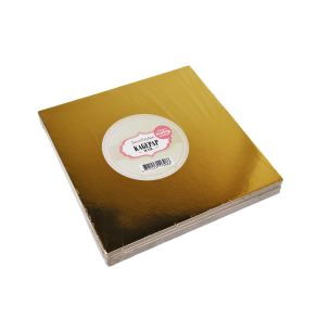 SweetKitchen Kagepap Slv/Guld 35x35 - 3mm