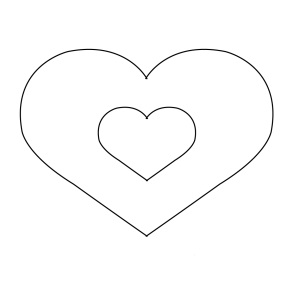Kagedeko Skabelon - Hjerte