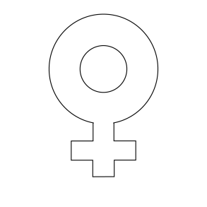 Kagedeko Skabelon - Kvindetegn