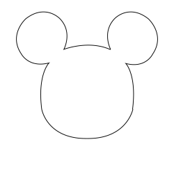 Kagedeko Skabelon - Mickey Mouse