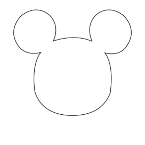 Kagedeko Skabelon - Mickey Mouse