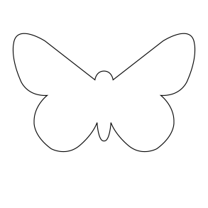 Kagedeko Skabelon - Sommerfugl