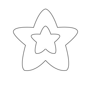 Kagedeko Skabelon - Stjerne