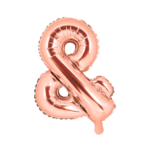 Folieballon Bogstav & Rosa Guld - 35cm