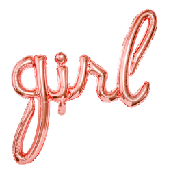 Folieballon Girl Rosa Guld - 77x70cm