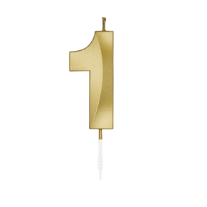 Kagelys Metallic Guld Tal 1 - 6cm