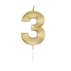 Kagelys Metallic Guld Tal 3 - 6cm