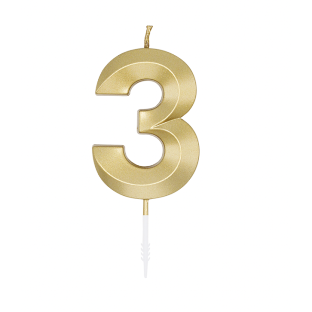 Kagelys Metallic Guld Tal 3 - 6cm