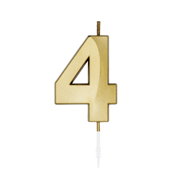 Kagelys Metallic Guld Tal 4 - 6cm