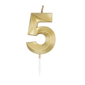 Kagelys Metallic Guld Tal 5 - 6cm