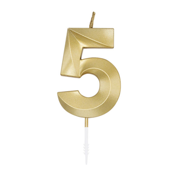Kagelys Metallic Guld Tal 5 - 6cm