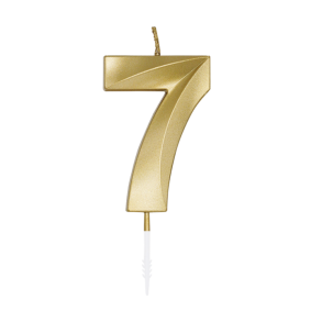 Kagelys Metallic Guld Tal 7 - 6cm
