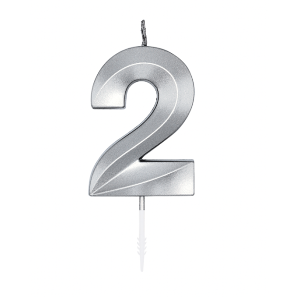 Kagelys Metallic S�lv Tal 2 - 6cm