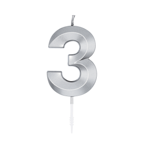 Kagelys Metallic S�lv Tal 3 - 6cm