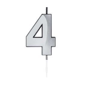 Kagelys Metallic S�lv Tal 4 - 6cm