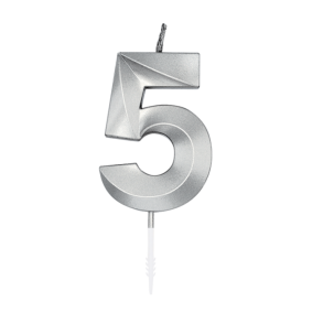 Kagelys Metallic S�lv Tal 5 - 6cm