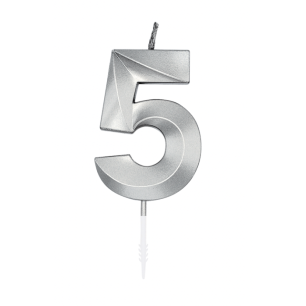 Kagelys Metallic S�lv Tal 5 - 6cm