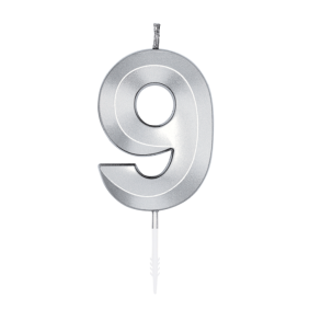 Kagelys Metallic S�lv Tal 9 - 6cm