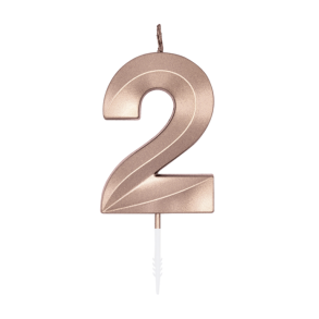 Kagelys Metallic Rosa Guld Tal 2 - 6cm