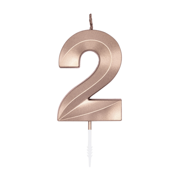 Kagelys Metallic Rosa Guld Tal 2 - 6cm